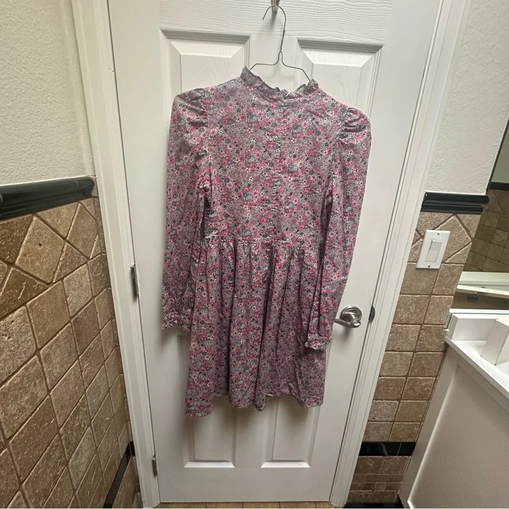 Janie and Jack Pink Floral Long Sleeve Dress